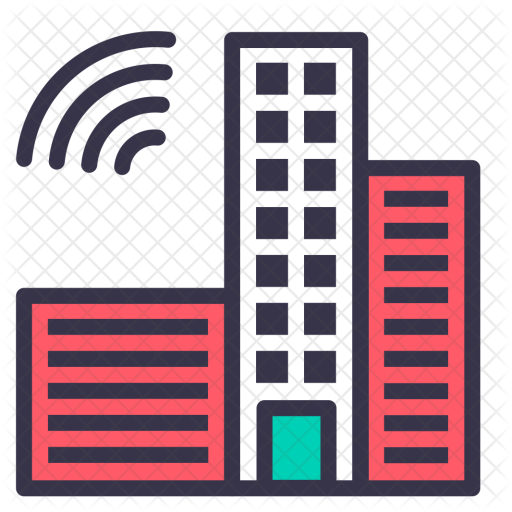 Smart, City, Automated, Automatic, Building, Construction, - Smart Building Icon (512x512)