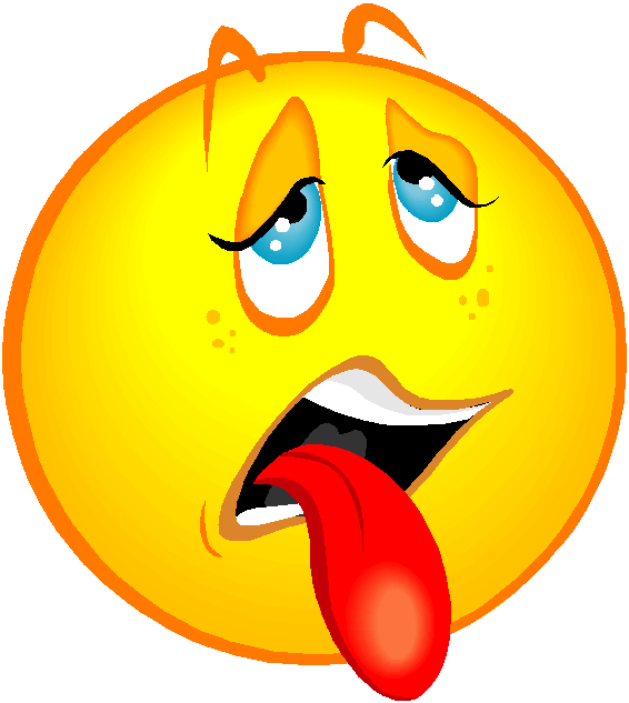 Sick - Disgusted Face Emoticon (562x628)
