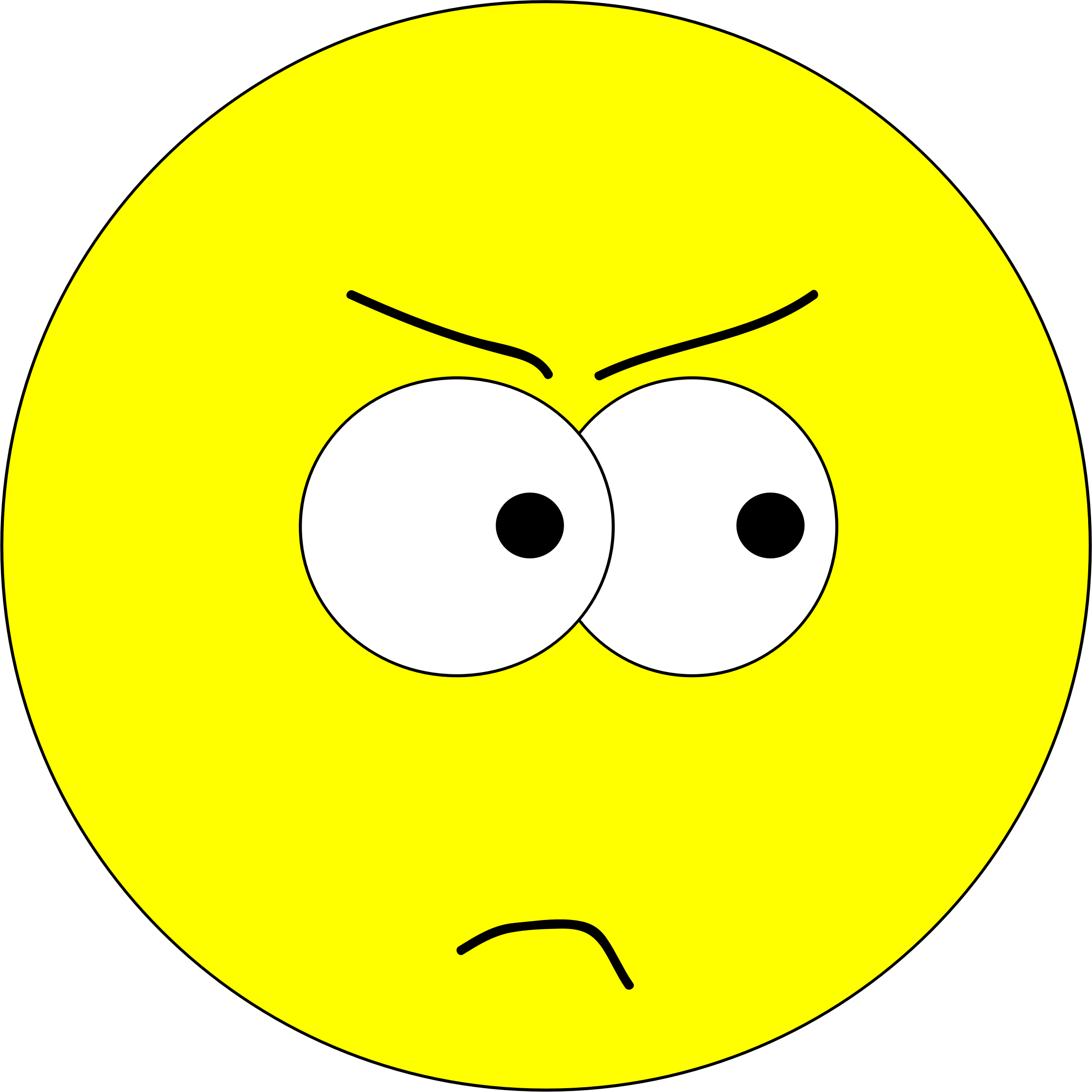 Clipart Yellow Face Scared Above - Face Yellow (2298x2298)