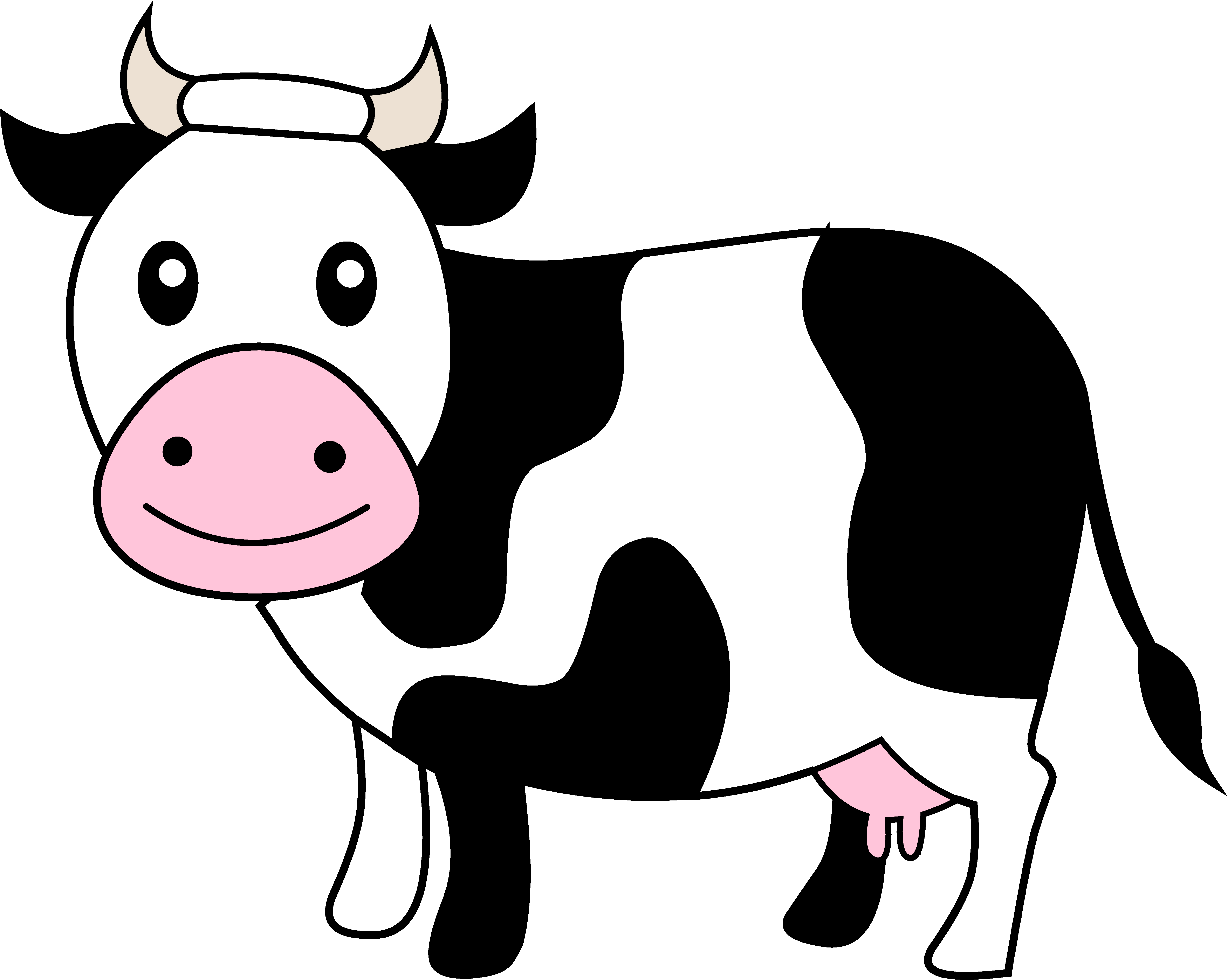 Adult Clipart - Clip Art Of A Cow (5961x4759)