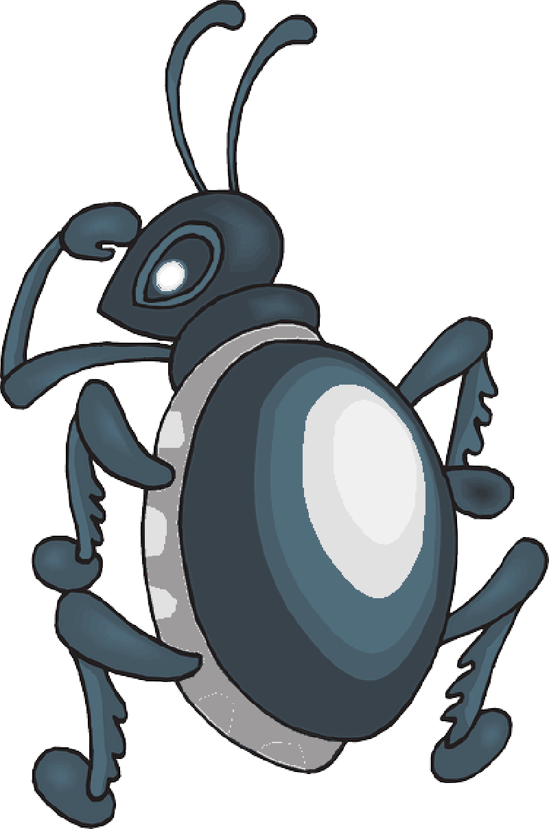 Cartoon, Over, Looking, Insect, Beetle, Shoulder, Shine - Logo Kumbang (800x1207)