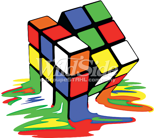 Melting Rubik's Cube - Melting Rubiks Cube Matching Couples Birthday Christmas (675x675)