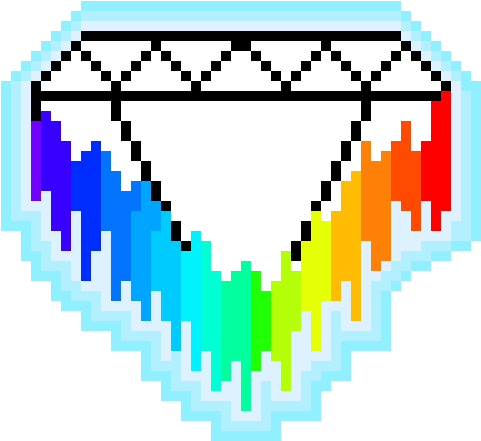 Melting Diamond - Pixel Art (570x490)