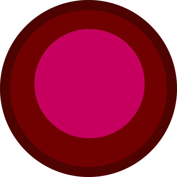 Cinnabar's Gem Is Circular And Located On Her Right - Red Dot (600x600)