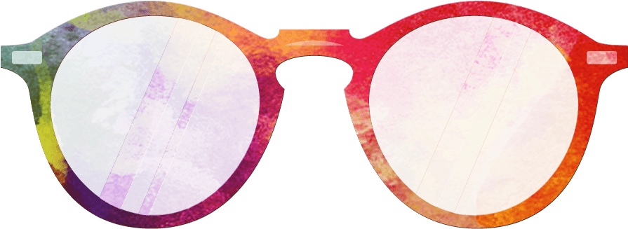 Spectacles Clipart Pink Mirror - Circle (894x391)