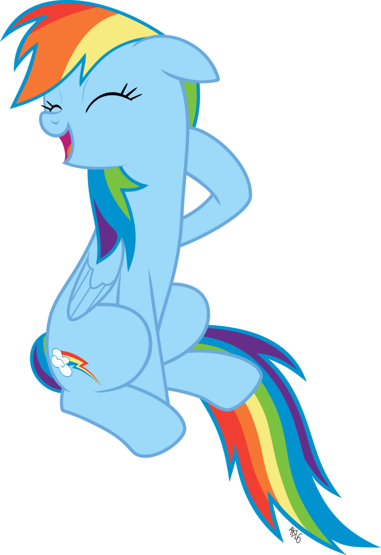 Rainbowdash Side Smile By Abadcookie - Rainbow Dash (741x1079)
