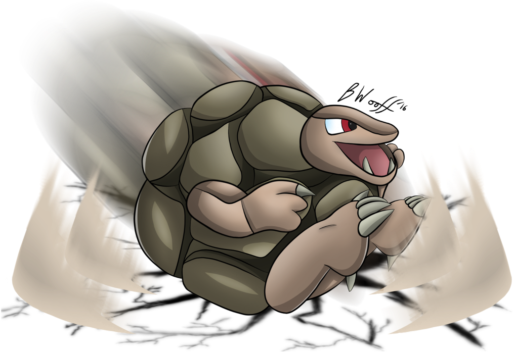 Golem Used Earthquake By Freqrexy - Cartoon (1024x768)