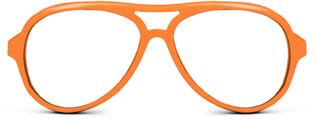 Choose - Orange Sunglasses Png (620x236)
