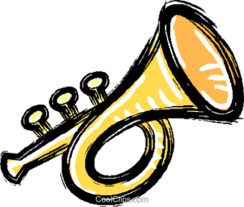 Clip Art Trumpet Tumundografico Cliparting - Jazz Band Jazz Band Jazz Band Rectangle Sticker (480x407)