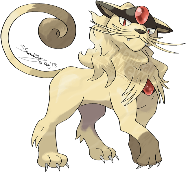 Png - Pokemon Meowth Mega Evolution (656x613)