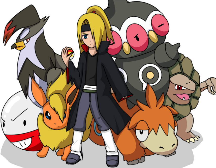 Deidara Bakuton Trainer By Valichan - Deidara Pokemon (897x666)