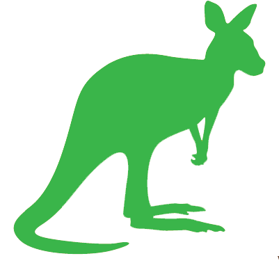Team Of Ecologists, Zoologists And Botanists - Kangaroo Silhouette Green (400x395)