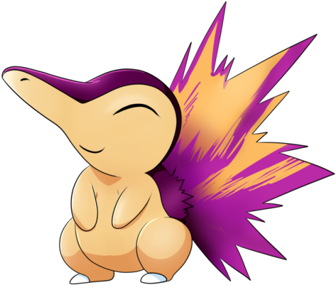 Shiny Cyndaquil Purple - Shiny Cyndaquil Gen 2 (500x457)