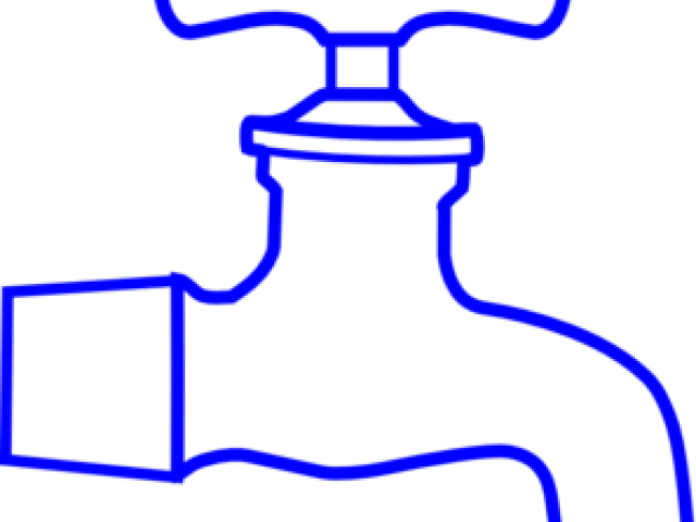 Tap Clipart Bathtub Faucet - Water Tap Image Black And White (640x480)