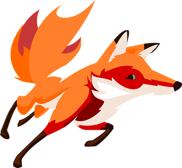 Animal Cartoon Fox Nature Fox Fox Fox Fox - Running Fox Clipart (369x340)