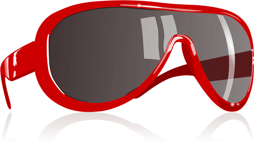Red Eyes Clipart Glass - Sunglasses Clip Art (887x495)