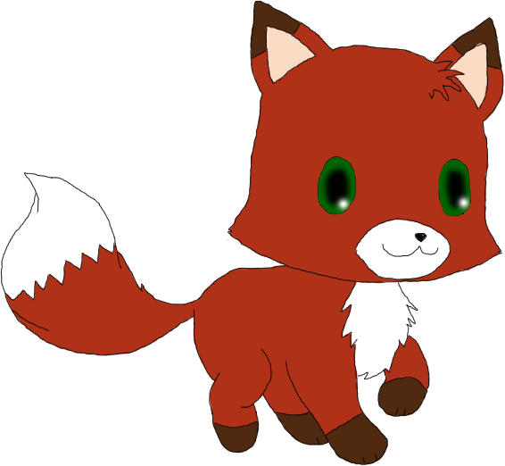 Chibi Fox By Hoseki-san - Chibi Fox By Hoseki-san (566x522)