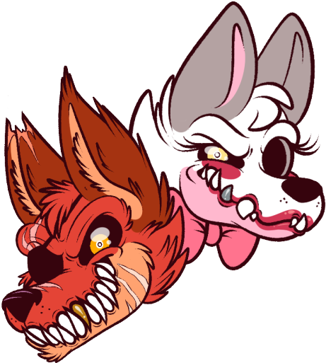 I've Wanted To Draw Foxy And Mangle For Some Time Now, - Draw Mangle And Foxy Scary Teeth (500x563)