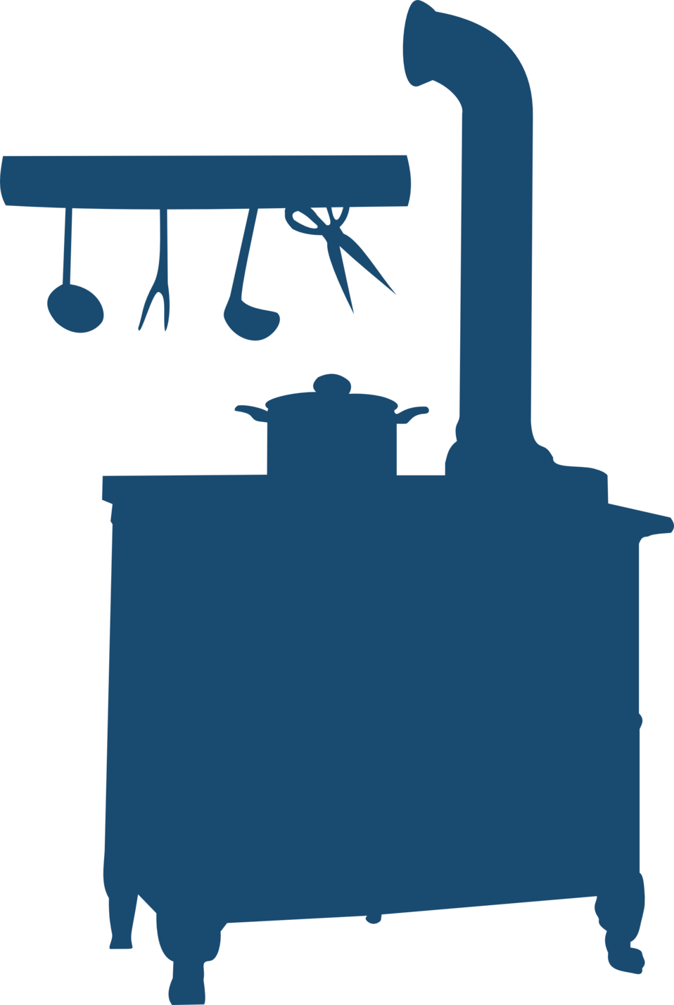 Old-fashioned Stove - Wood Stove Silhouette (958x1429)