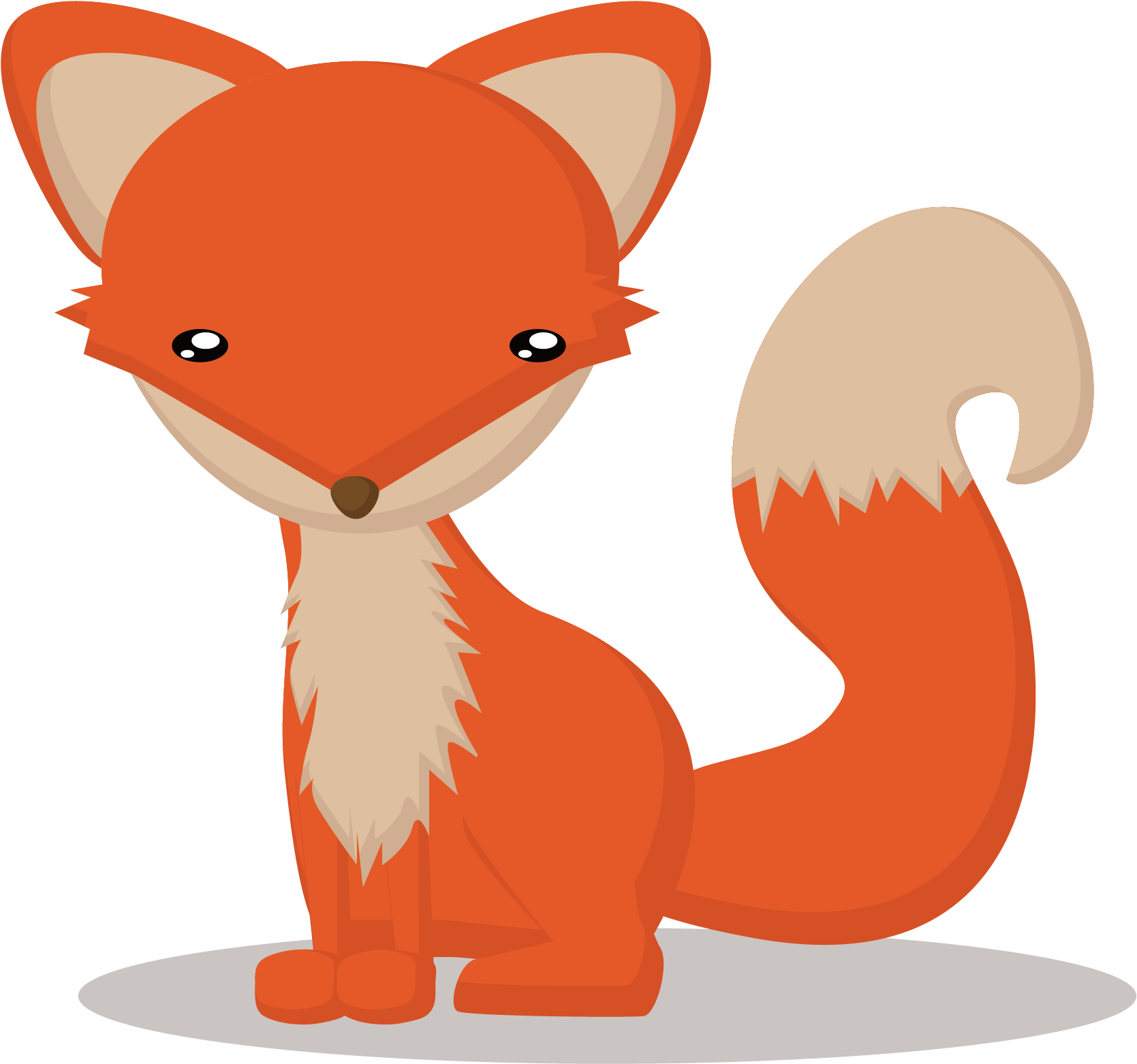 Red Fox Cartoon Animals Card Cartoon Fox Touch Animal - Red Fox (1875x1875)