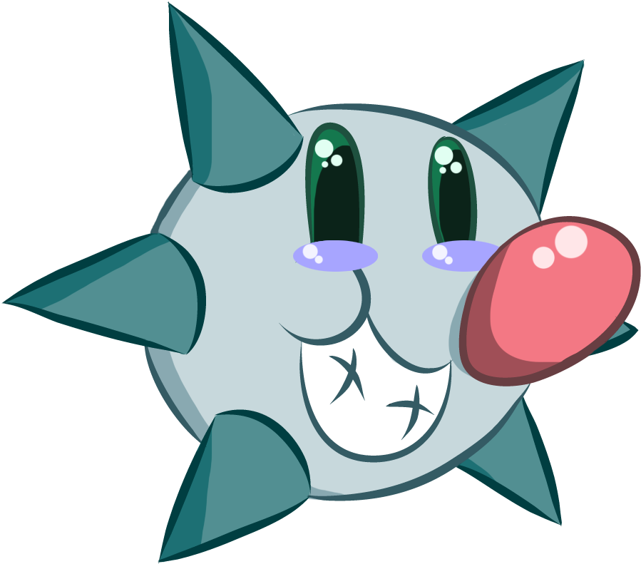 Sir Taptap, A Spikeball With Eyes And A Smug Grin - Cartoon (1023x935)