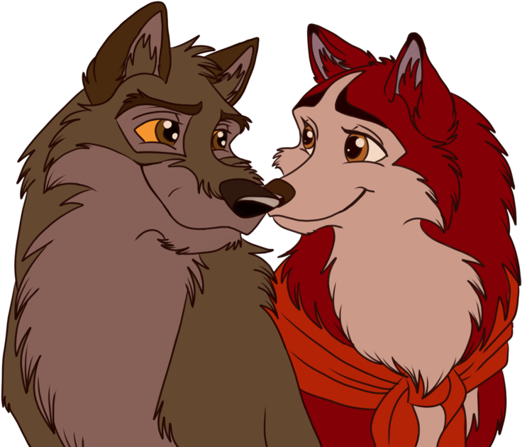 Balto And Jenna By Emberwolfsart - Cartoon (900x654)
