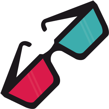 3d Glasses Cinema Movie Design - Design (550x550)