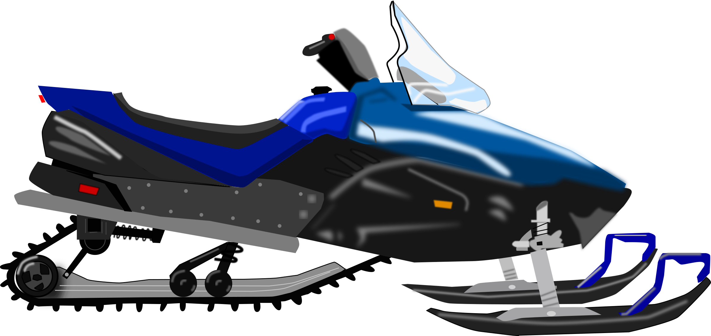 Snowmobile - Snow Mobile Clip Art (2400x1135)