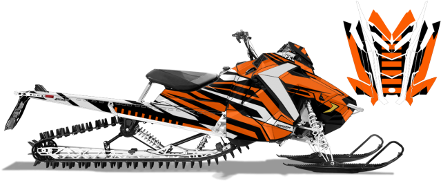 Image Of Polaris Axys-rmk With Relay Style - American Flag Snowmobile Wrap (650x312)