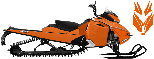 Solid Color Wraps Designs - Ski Doo Summit 850 Wrap (650x312)