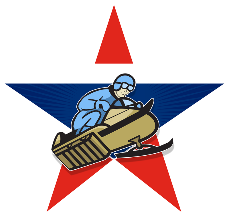 American Vintage Snowmobiles - Iron-on (800x755)