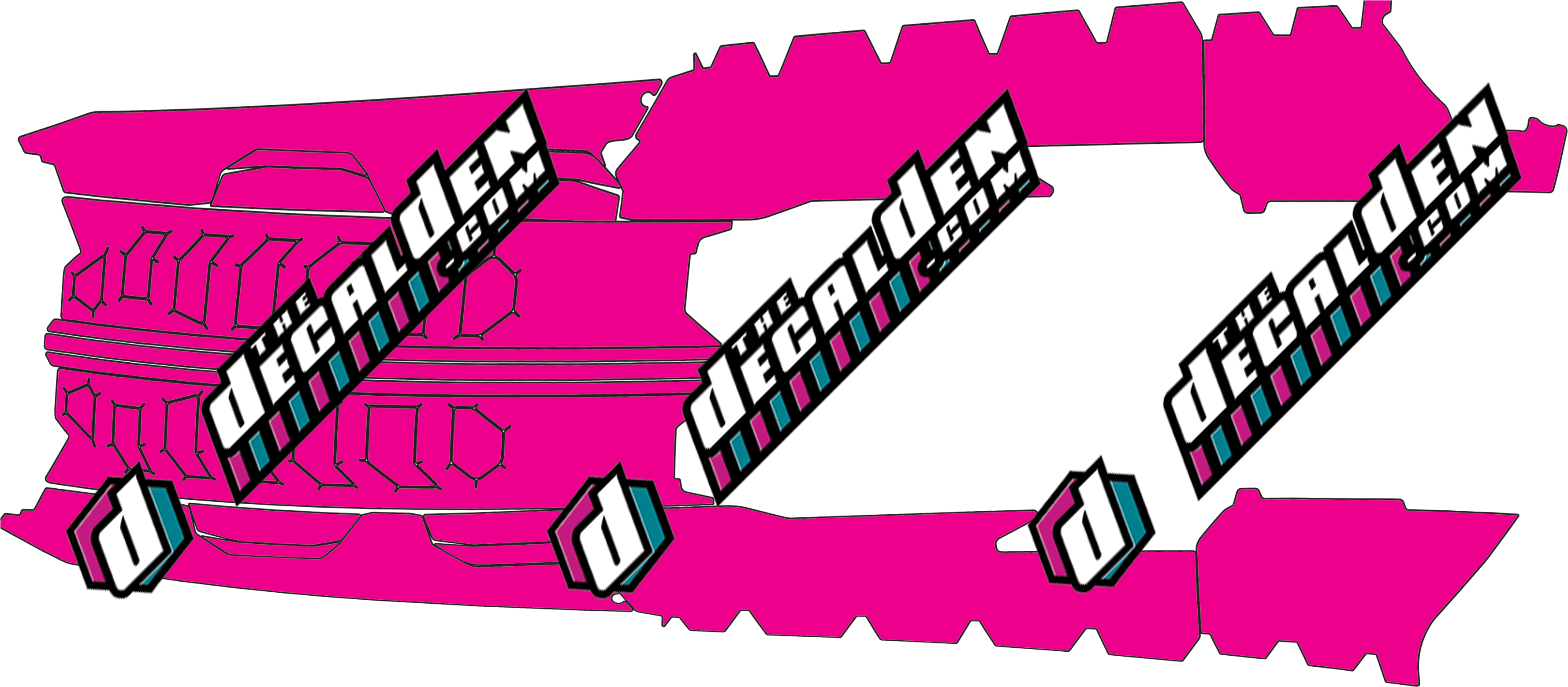 Vector Template Snowmobile Sled - Ski-doo (3600x1621)