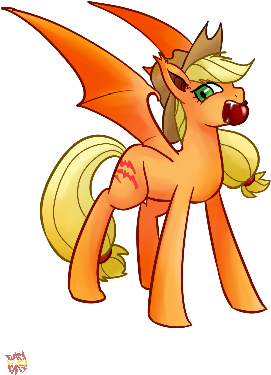 Applejack Bat By Norang94 - Cutie Mark Applejack Bats (600x800)