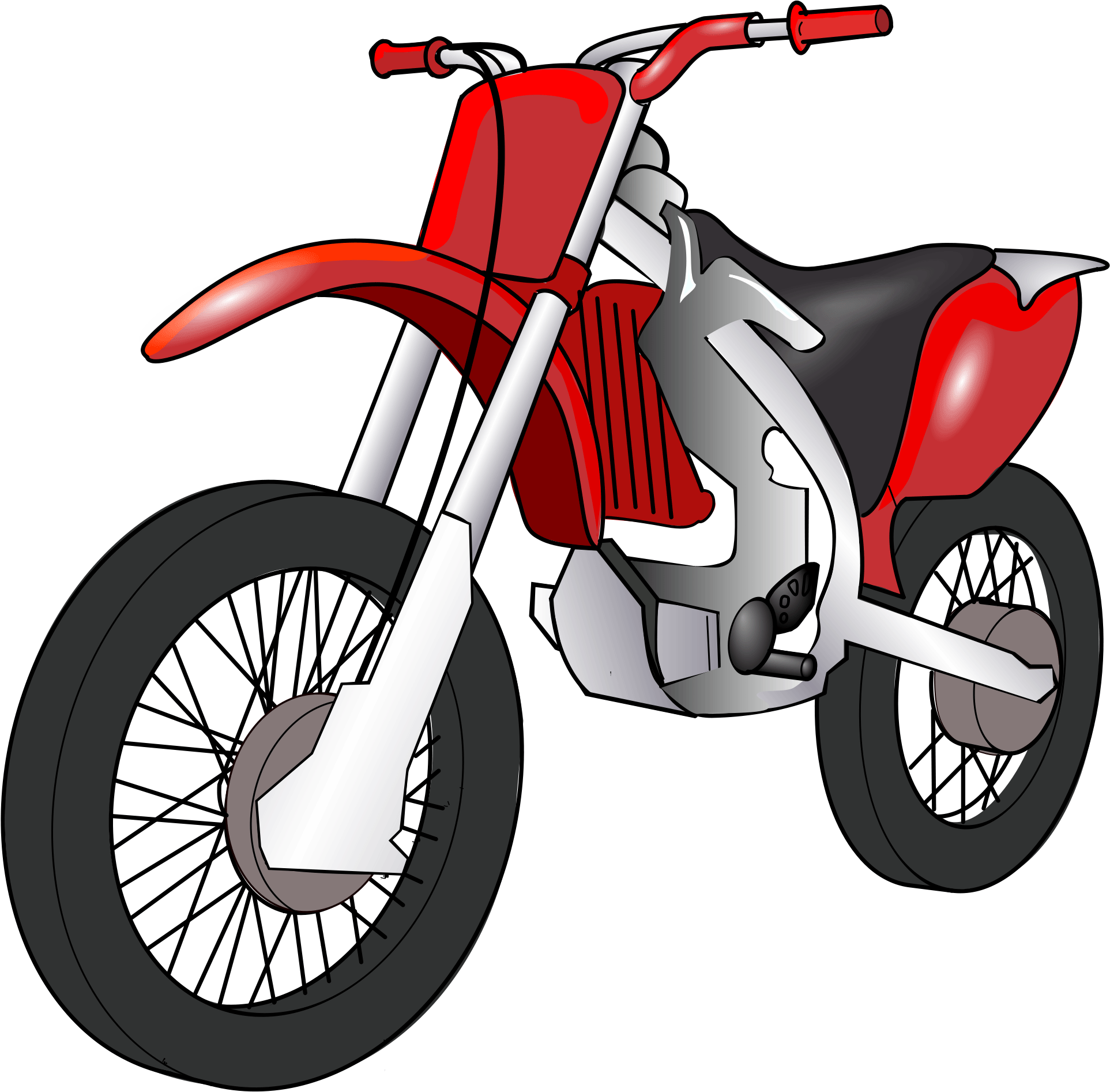 Generic Motorcycle - Cartoon Motorcycles (2000x1964)