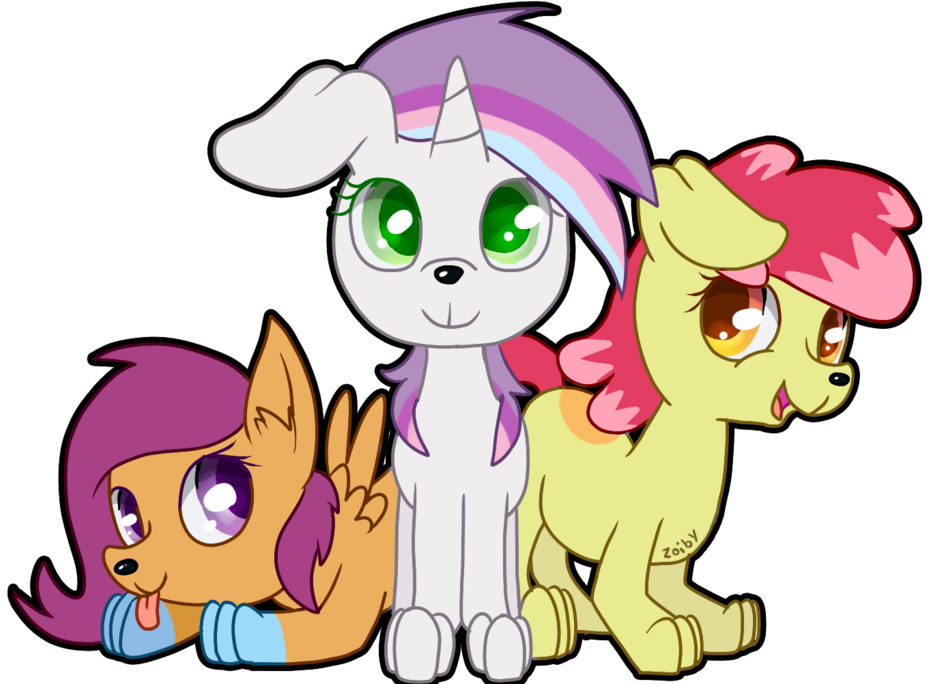 Cutie Mark Crusaders Pony Dogs By Zoiby - Pony Cutie Marks Crusaders (1024x683)