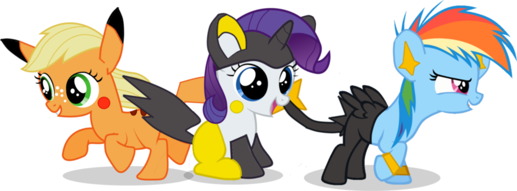 Applejack, Rarity, And Rainbow Dash By Genesismasterda - Friendship Is Magic Rainbow Dash (1024x379)