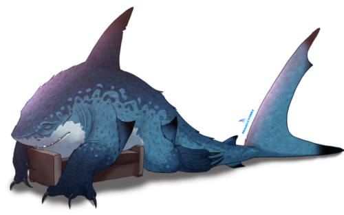 Couch Cetus / Sea Monster = Quite A Hilarious Sight - Finding Nemo Chum The Shark (500x313)