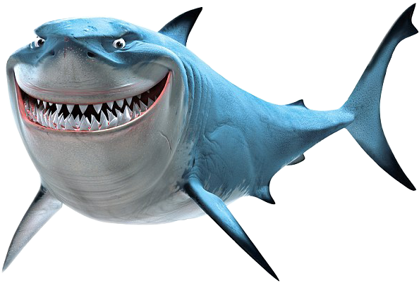 Report Abuse - Bruce The Shark Transparent (594x402)