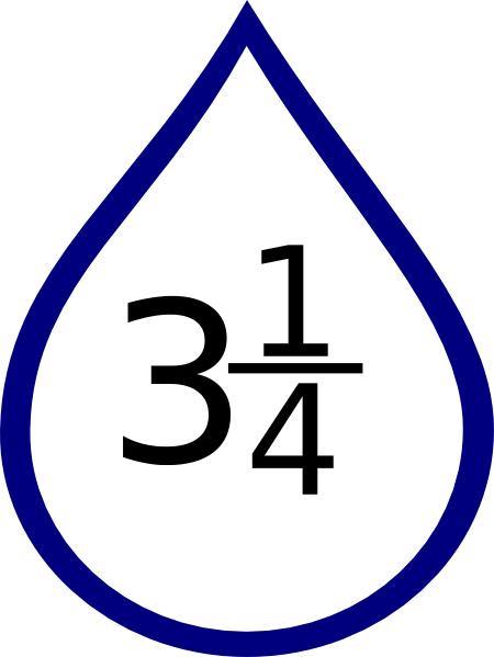 Rain Drop Clipart - Mixed Number Clip Art (450x599)