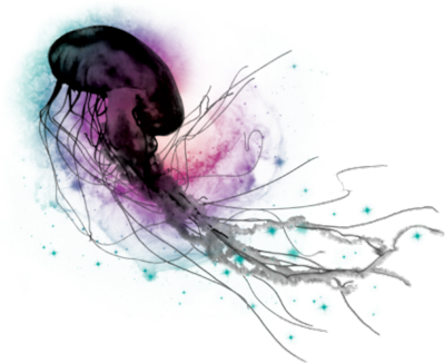 Transparent Jellyfish Png For Kids - Медуза Png (400x326)
