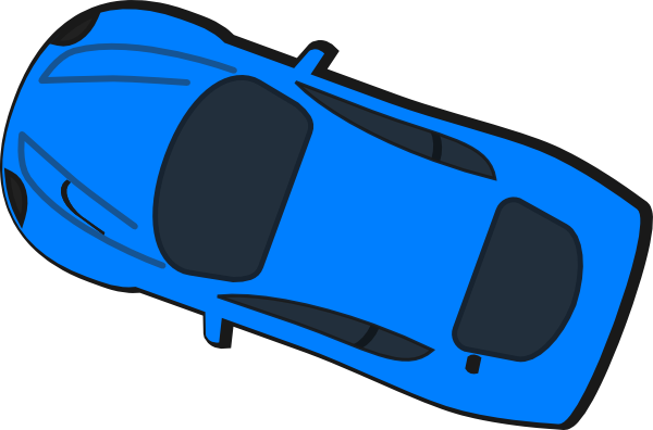 160 Png Clip Art - 2d Car Top View (600x396)