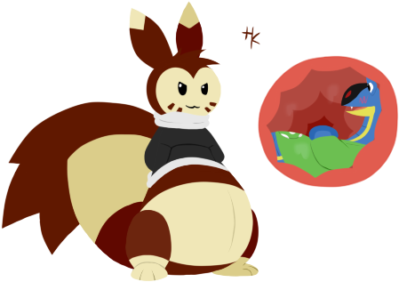 Wowe, My First Borderless Vore By Purple-salem - Cartoon (500x350)