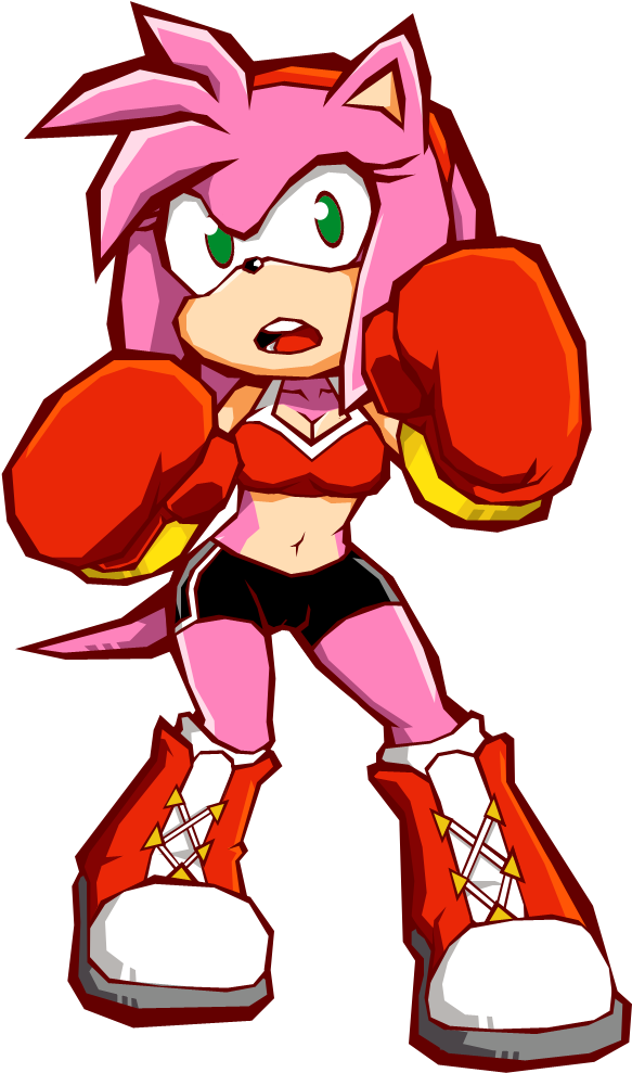 Boxercise By Leatherruffian Boxercise By Leatherruffian - Amy Rose Sonic Battle (690x1083)