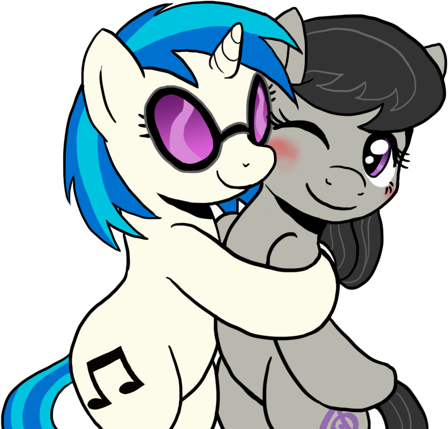 Uploaded - Vinyl Scratch And Octavia Hug (1000x900)