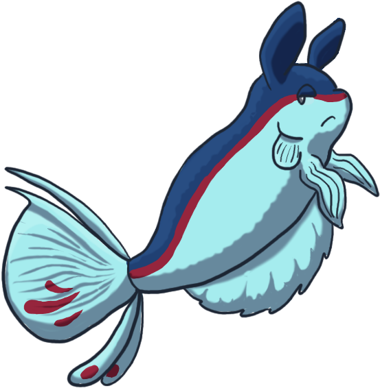 Sassy Fish By Spuds-pokemon - Blue Fish Pokemon (592x601)