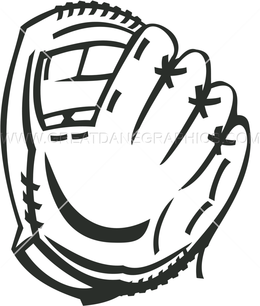 Drawn Baseball Svg - Baseball Glove Black And White (825x1068)