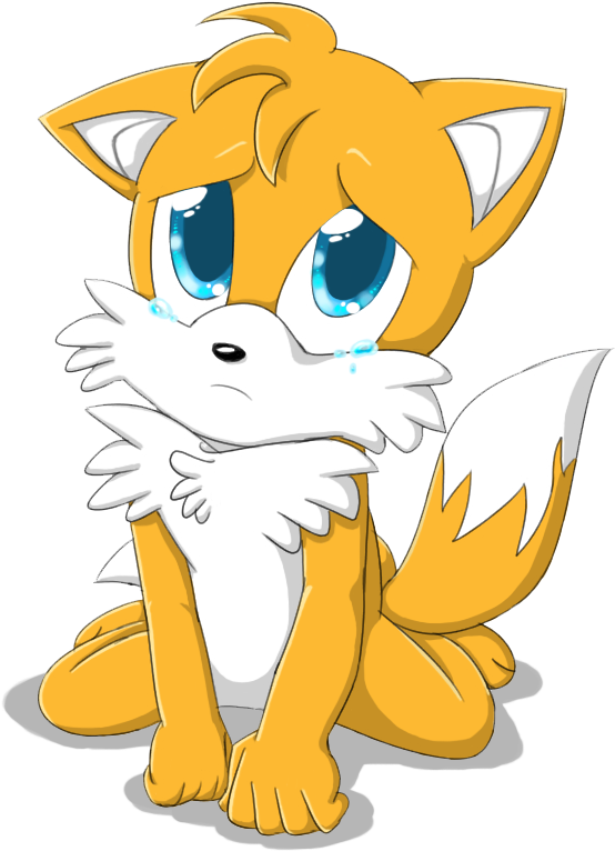 Puppy Eyed Tails By Whiteraven4 - Tails The Fox Crying (612x792)