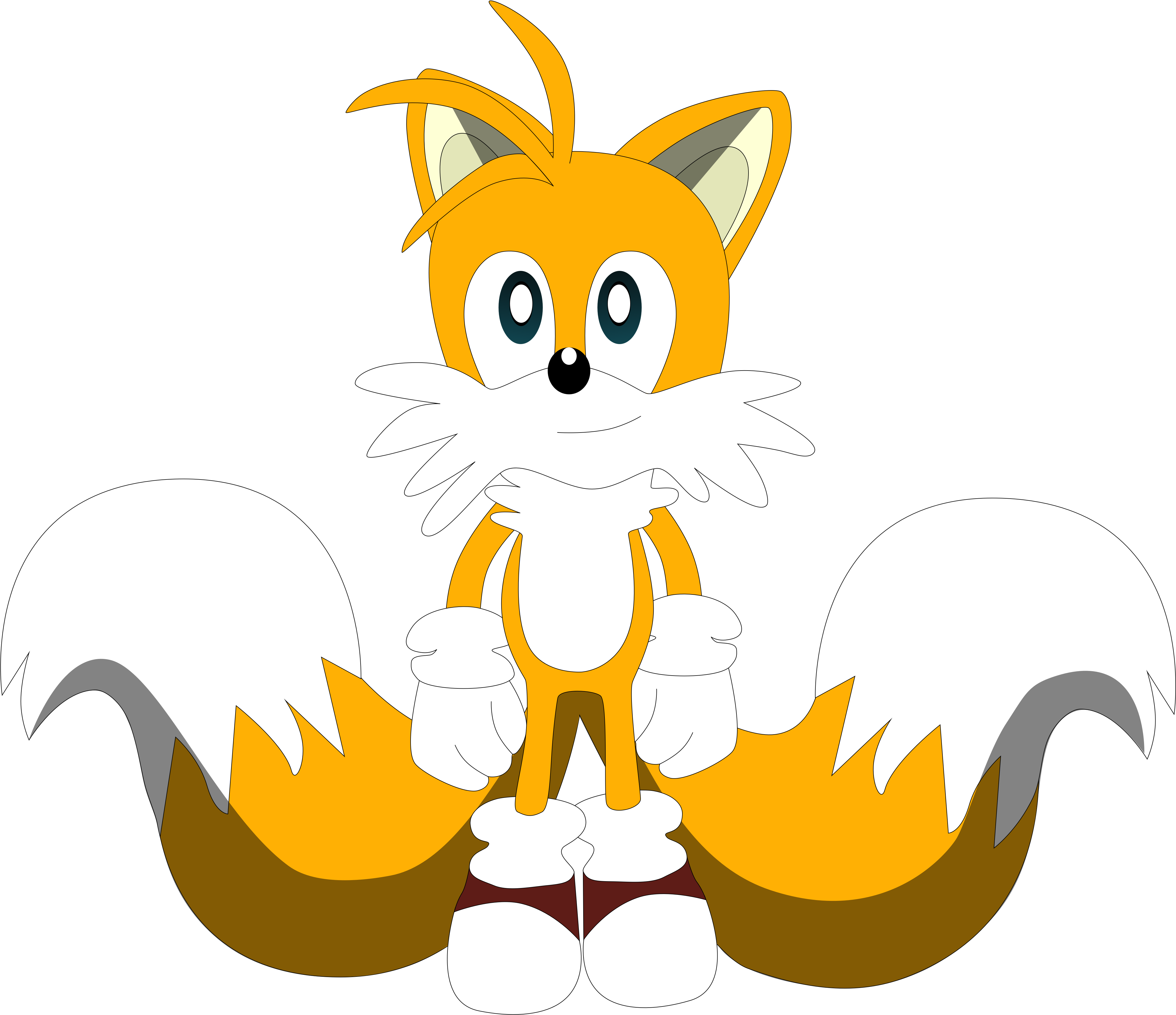 Flutterflyraptor My First Vector Of Miles Tails Prower - Tails The Fox Vector Art (4472x3860)