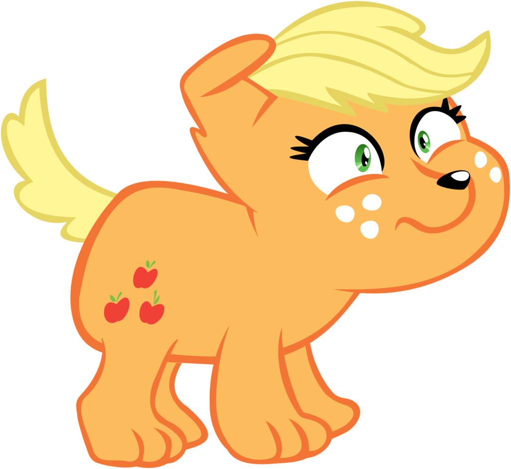 Megarainbowdash2000 Aj Puppy Transformation Phase - Cartoon (1024x940)