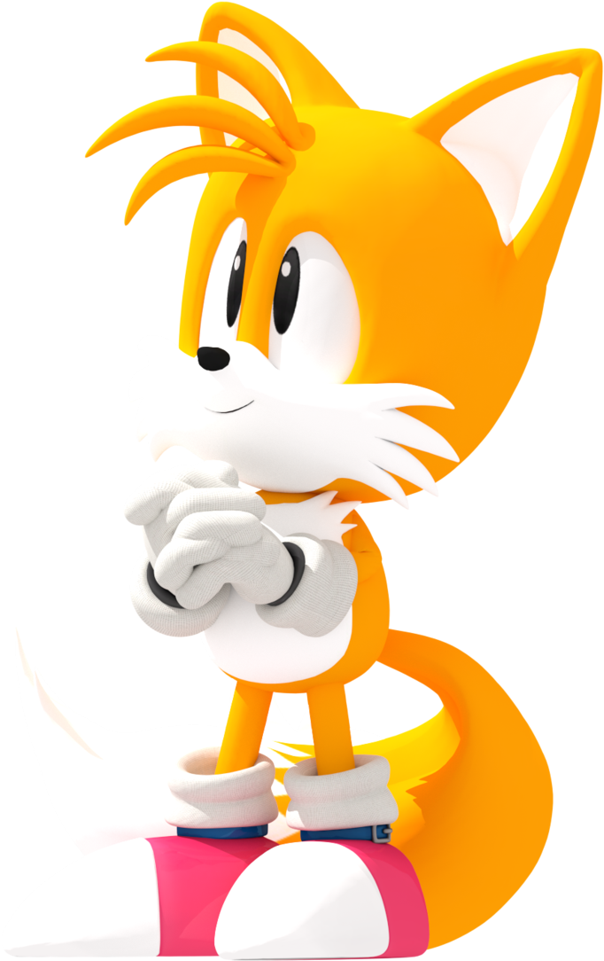 Cute Classic Tails Render By Matiprower - Cat (728x1097)